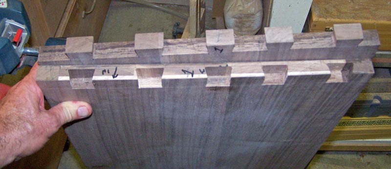 More dovetails for the bottom