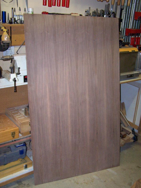 Back side of panel for upper cabinet