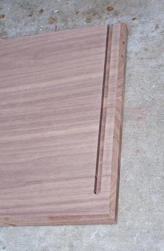 Close up of stopped dado