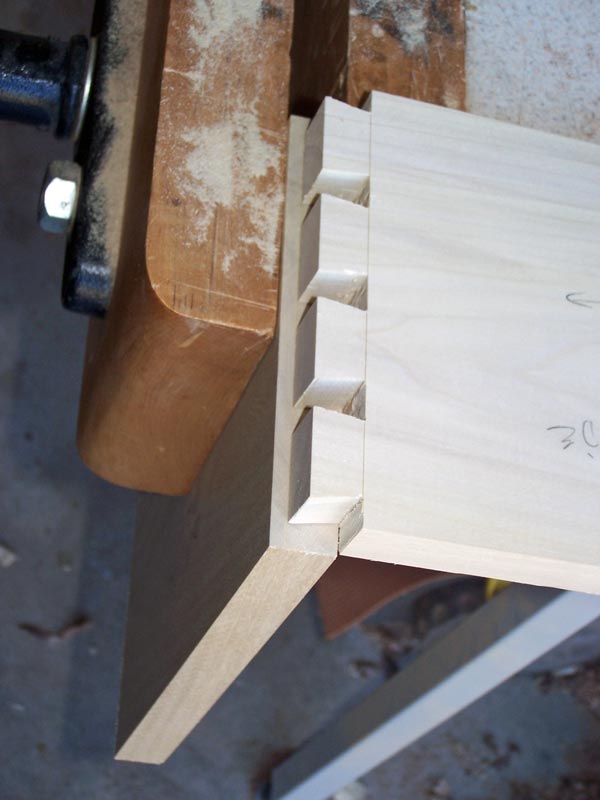 Transfer the tails to the pin board